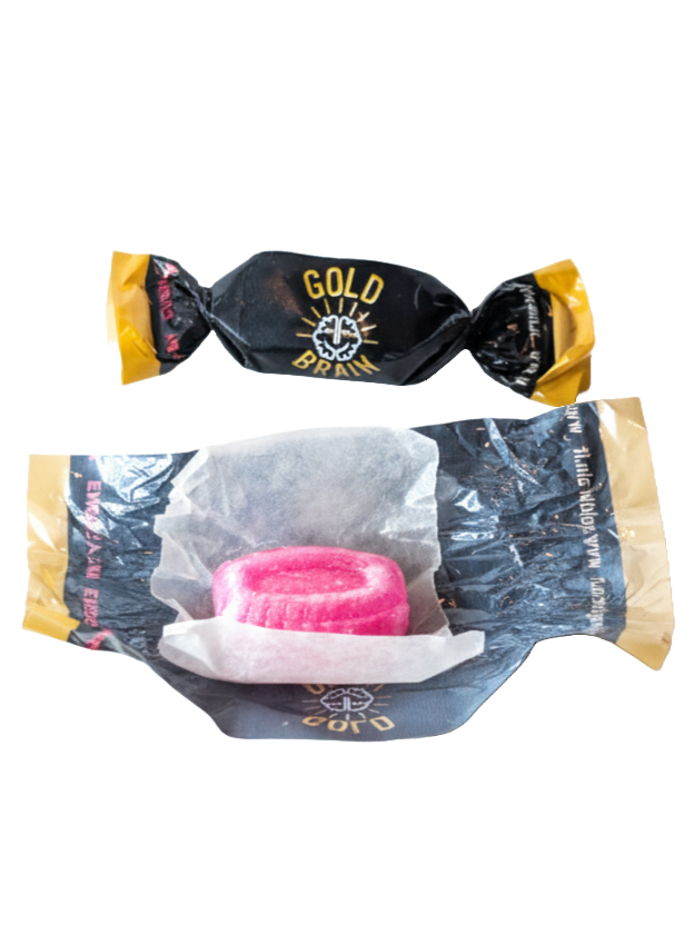 Gold Brain: L'Alternativa agli Energy Drink (10 Caramelle)