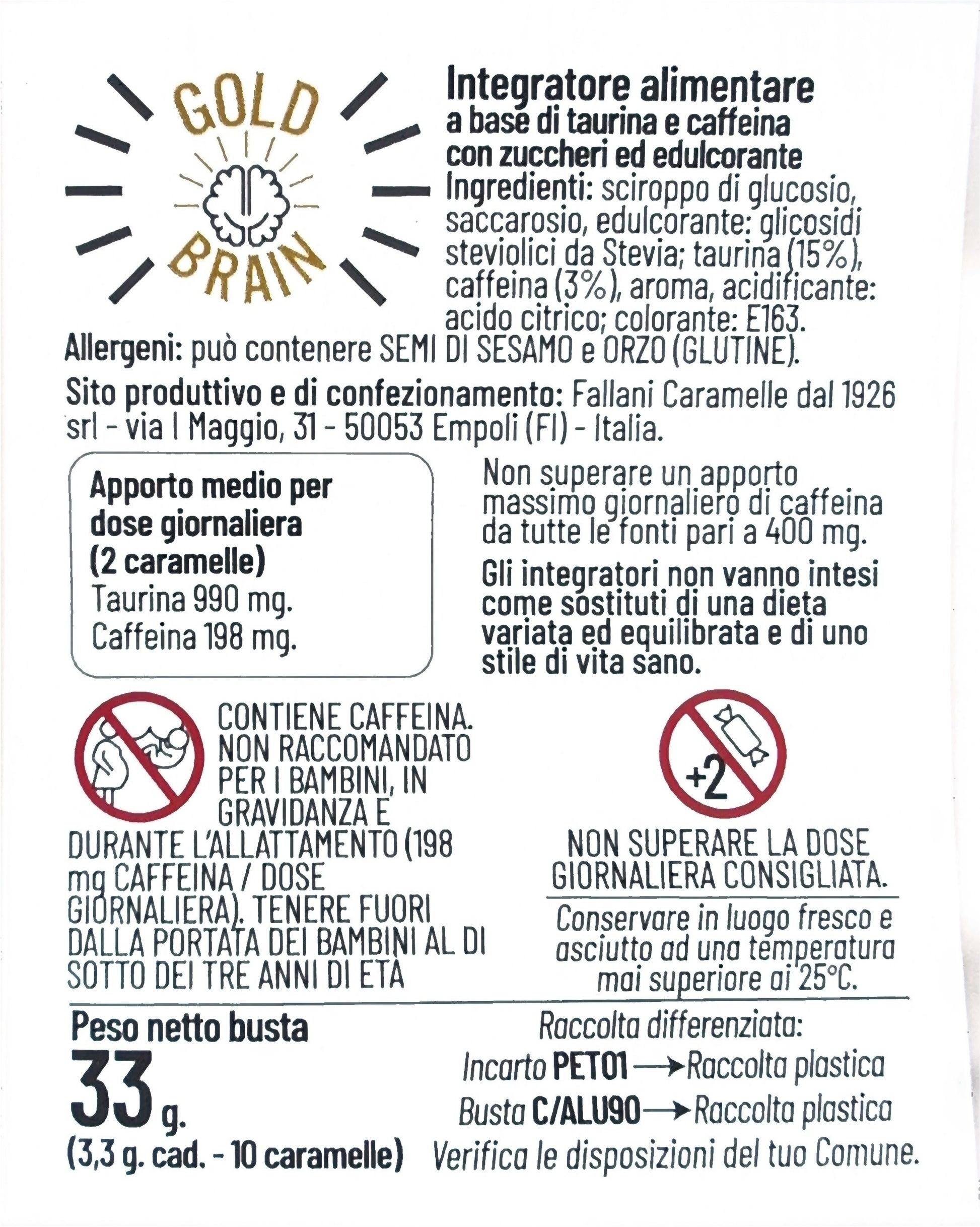 Gold Brain – Integratore Alimentare in Caramelle Dure